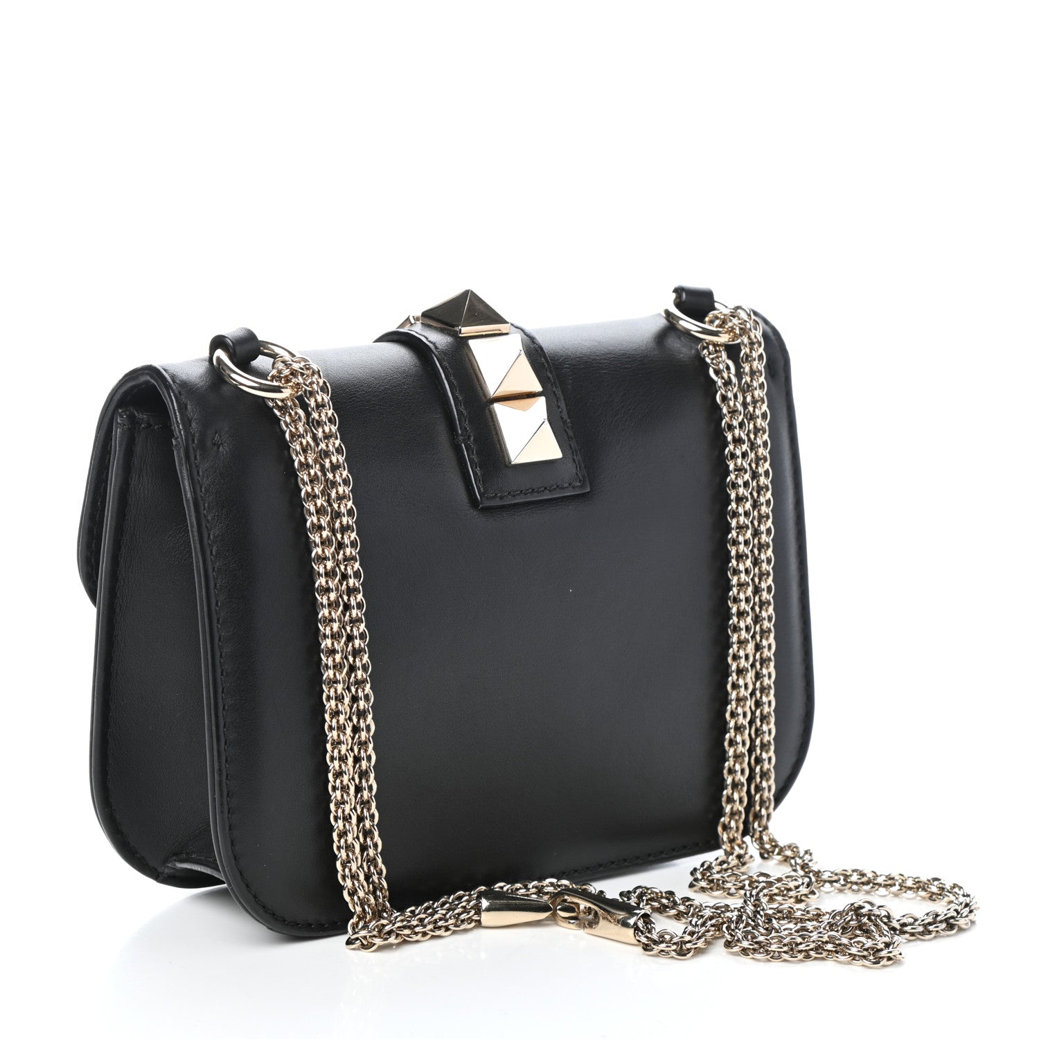 Valentino Garavani Vitello Small Glam Lock Rockstud Flap Black 3 of 8