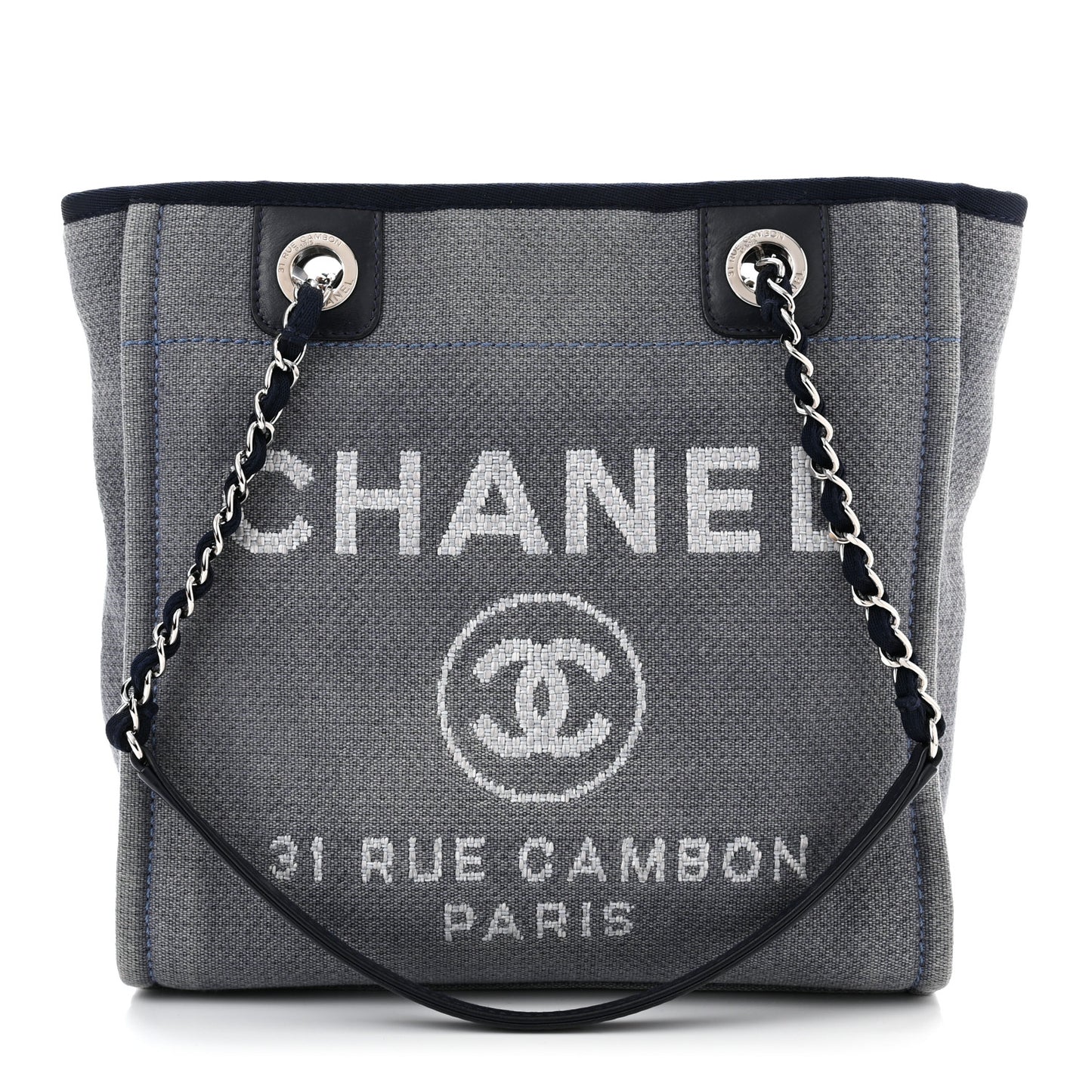 Canvas Mini Deauville Tote Denim Blue