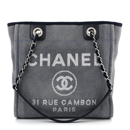Chanel Canvas Mini Deauville Tote Denim Blue 1 of 10