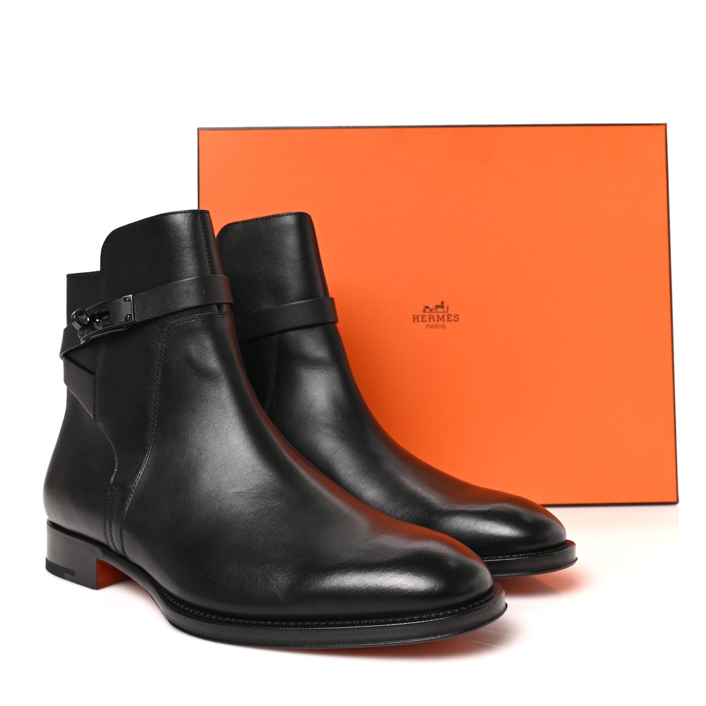 Calfskin Mens Fortune Ankle Boots 42.5 Black