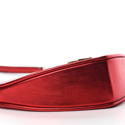 Saint Laurent Metallic Calfskin Heart Monogram Crossbody Black Rouge 6 of 8