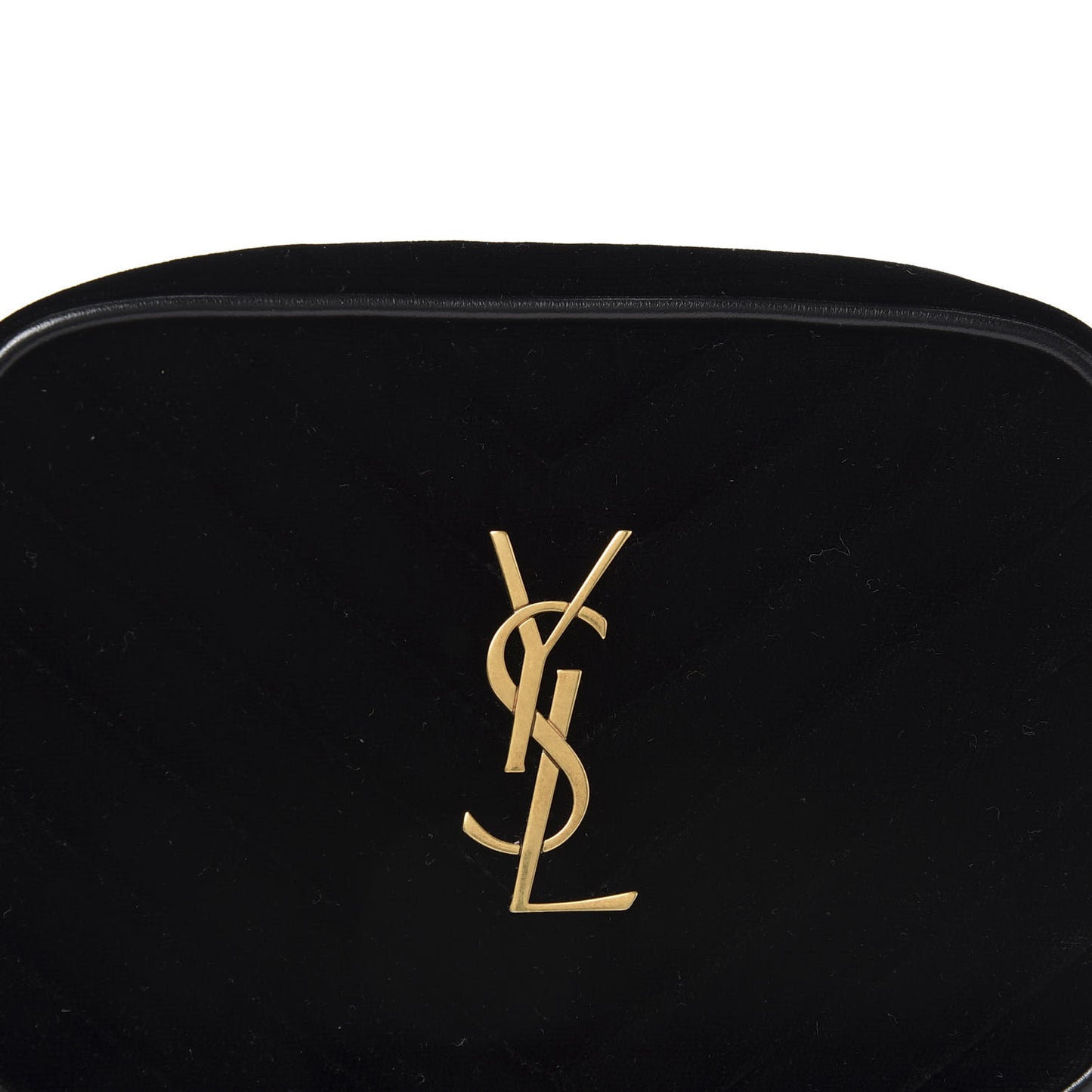 Velour Matelasse Monogram Lou Belt Bag Black