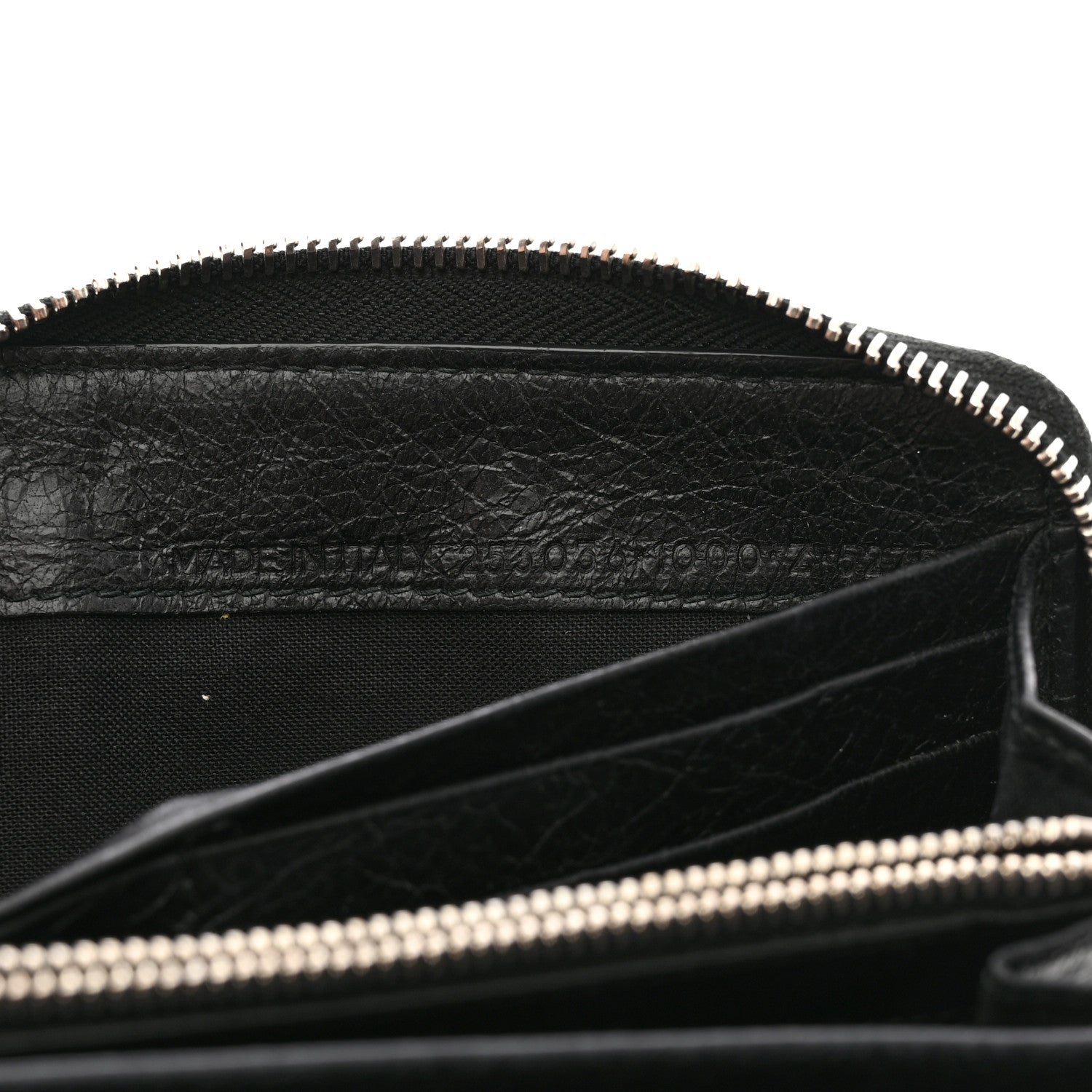 Balenciaga Agneau Classic Silver Hardware Continental Zip Around Wallet Black 7 of 7