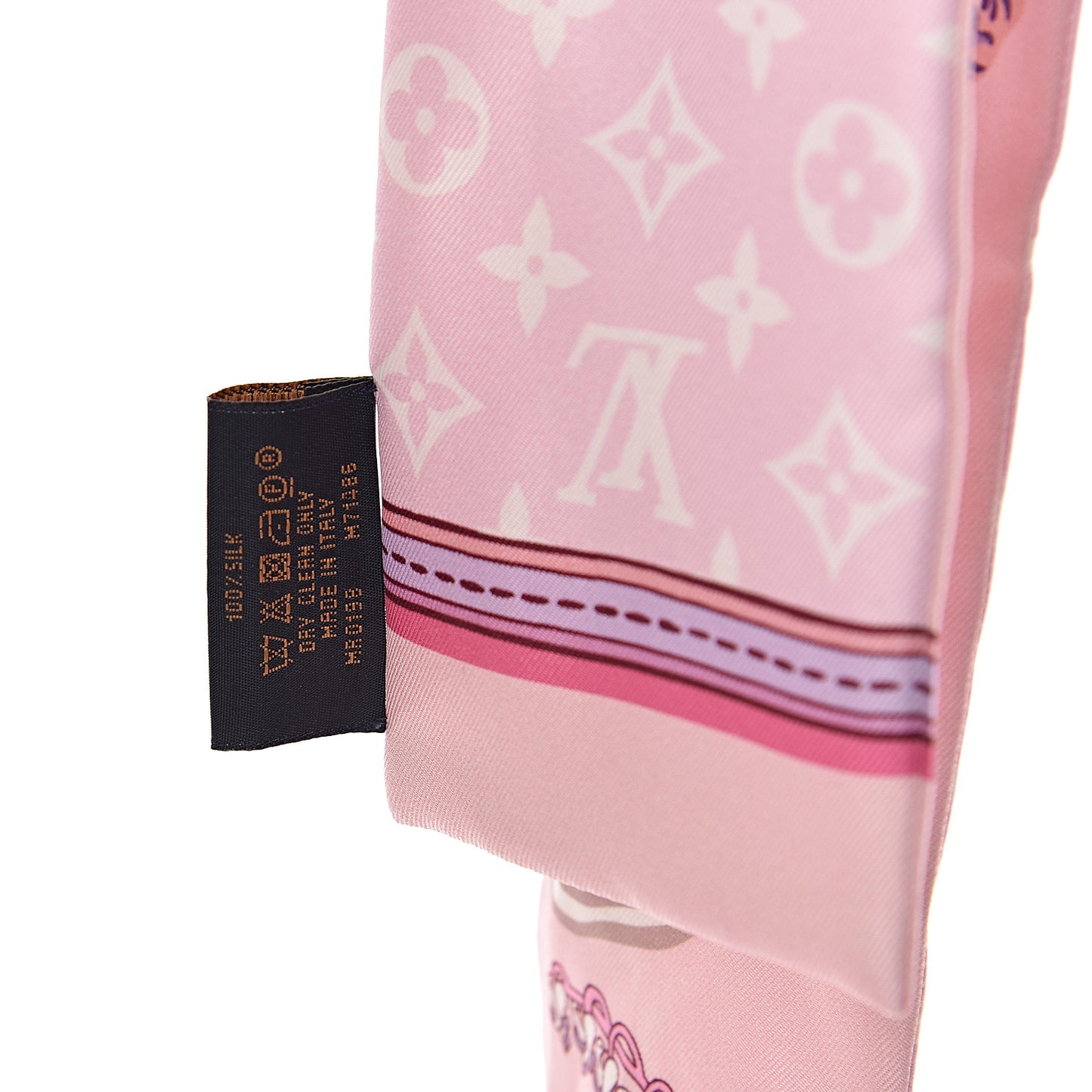 Silk Monogram Superstition Bandeau Light Pink