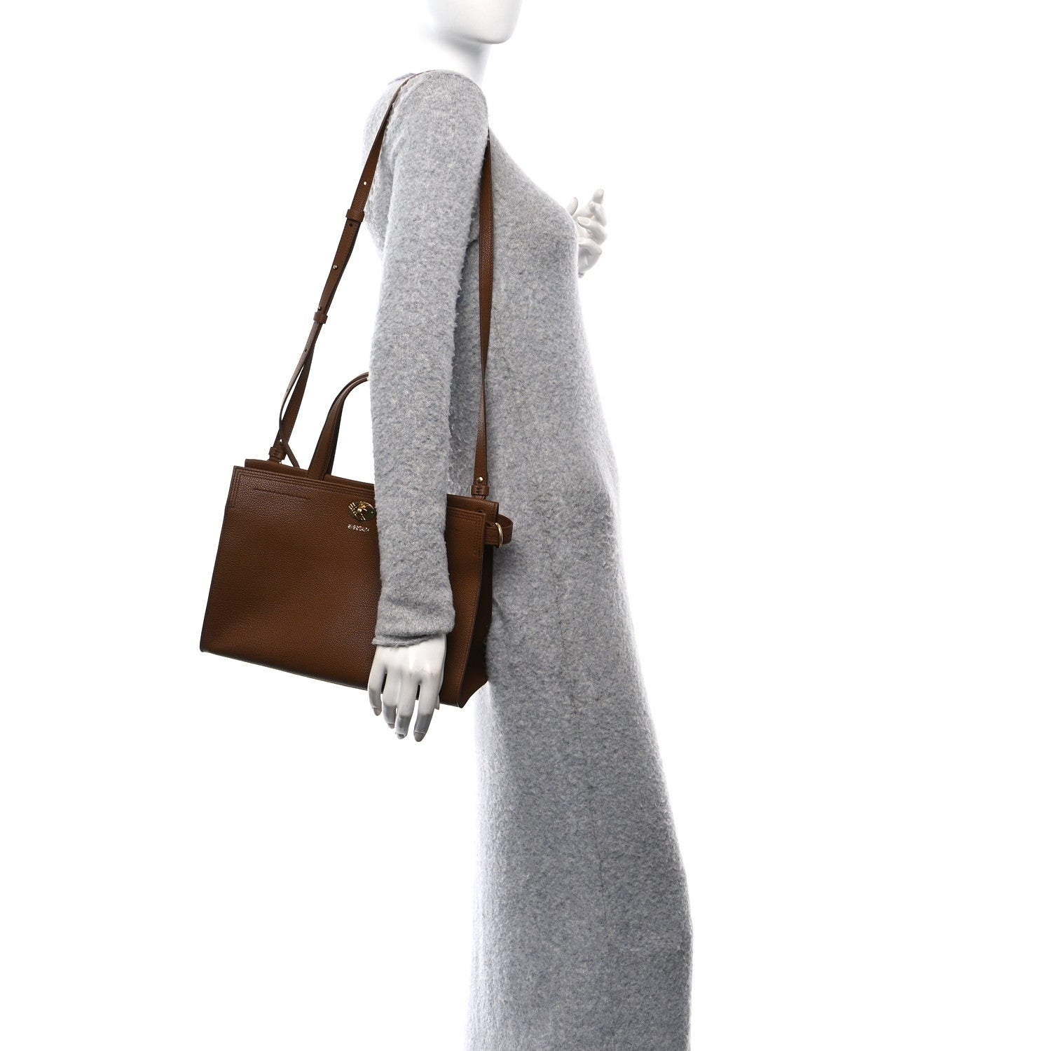 Burberry Grainy Calfskin Nova Check Small Cotswolds Tote Hazel 2 of 9