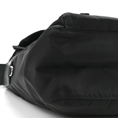 Prada Tessuto Nylon Saffiano Vela Messenger Bag Black 9 of 10