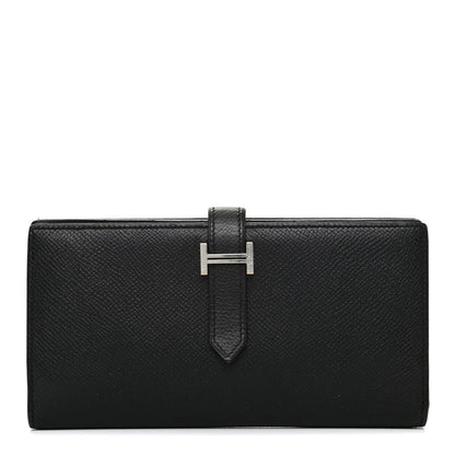Hermes Epsom Bearn Gusset Wallet Black 1 of 7
