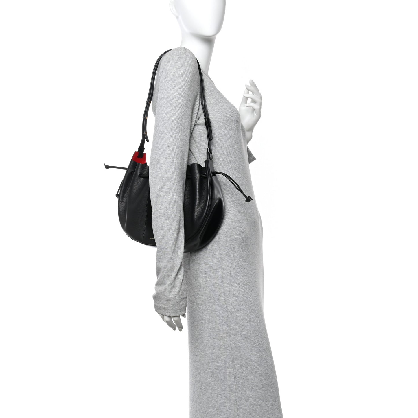 Tumbled Calfskin Lilium Bag Black