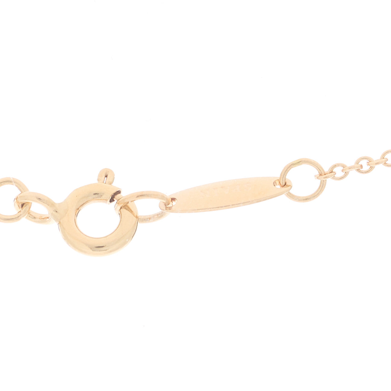 18K Rose Gold Diamond .03ct Elsa Peretti Diamonds by the Yard Pendant Necklace