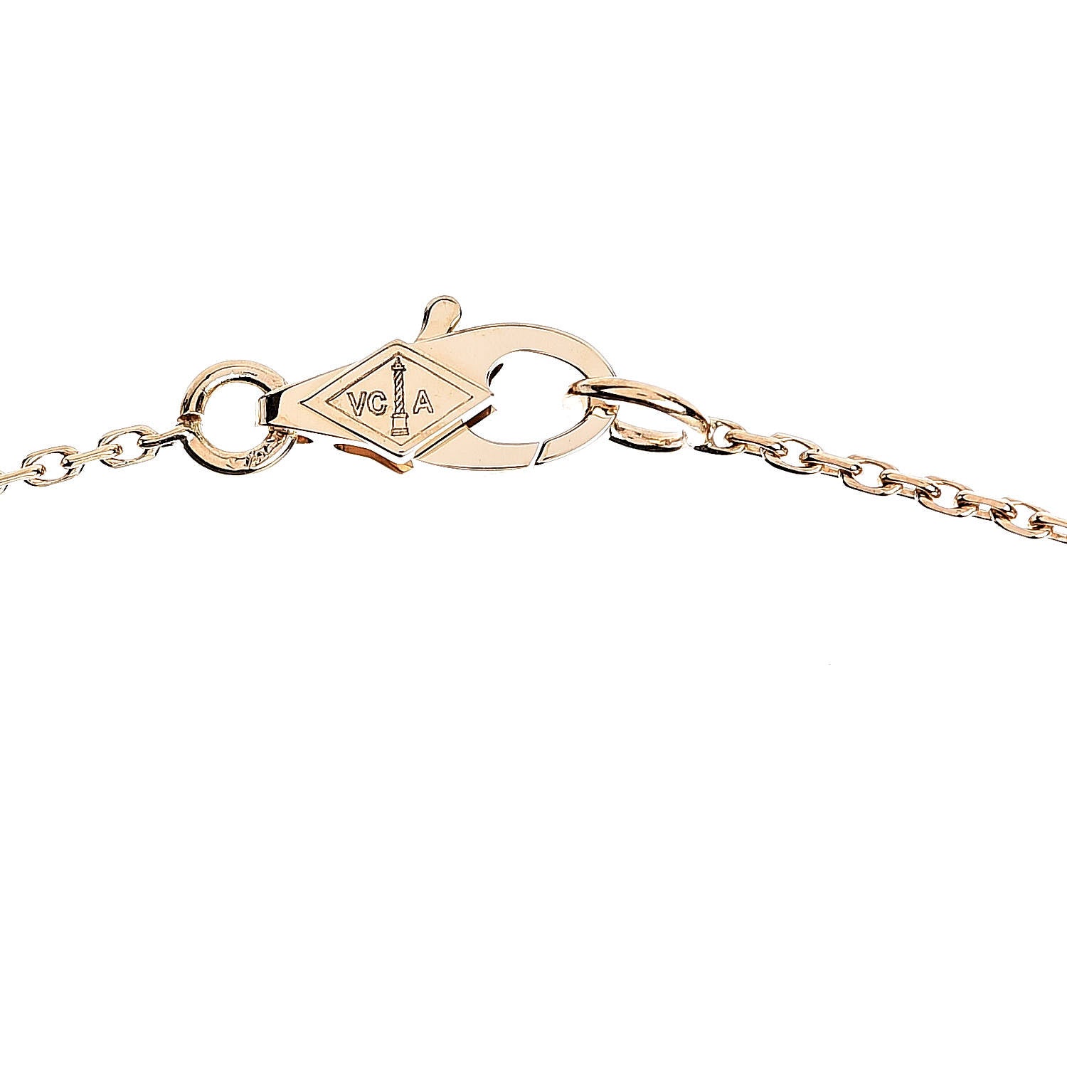 Van Cleef & Arpels 18K Yellow Gold Mother of Pearl Sweet Alhambra Pendant Necklace 4 of 6
