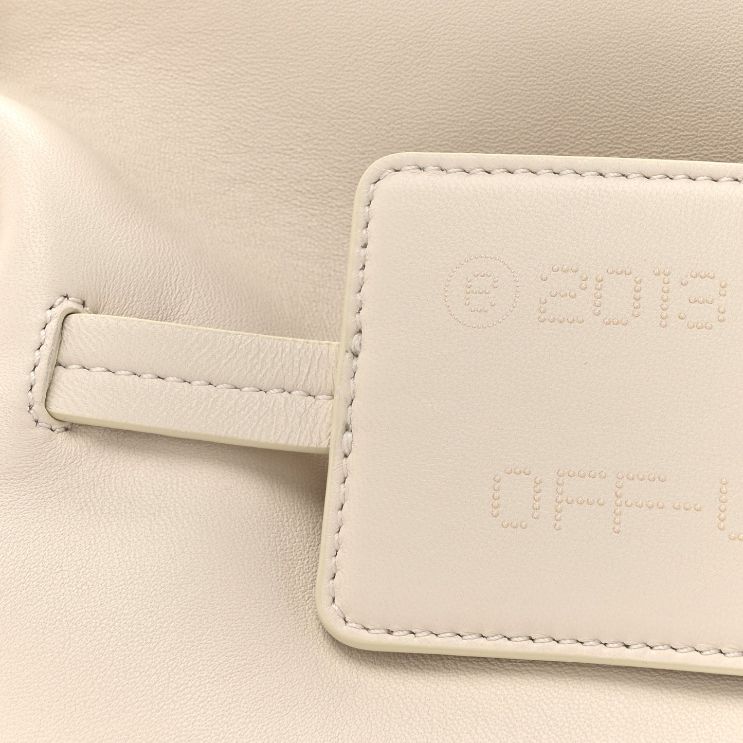Calfskin Zip Tie Clutch White
