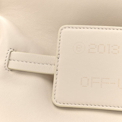 Off-White Calfskin Zip Tie Clutch White 7 of 12