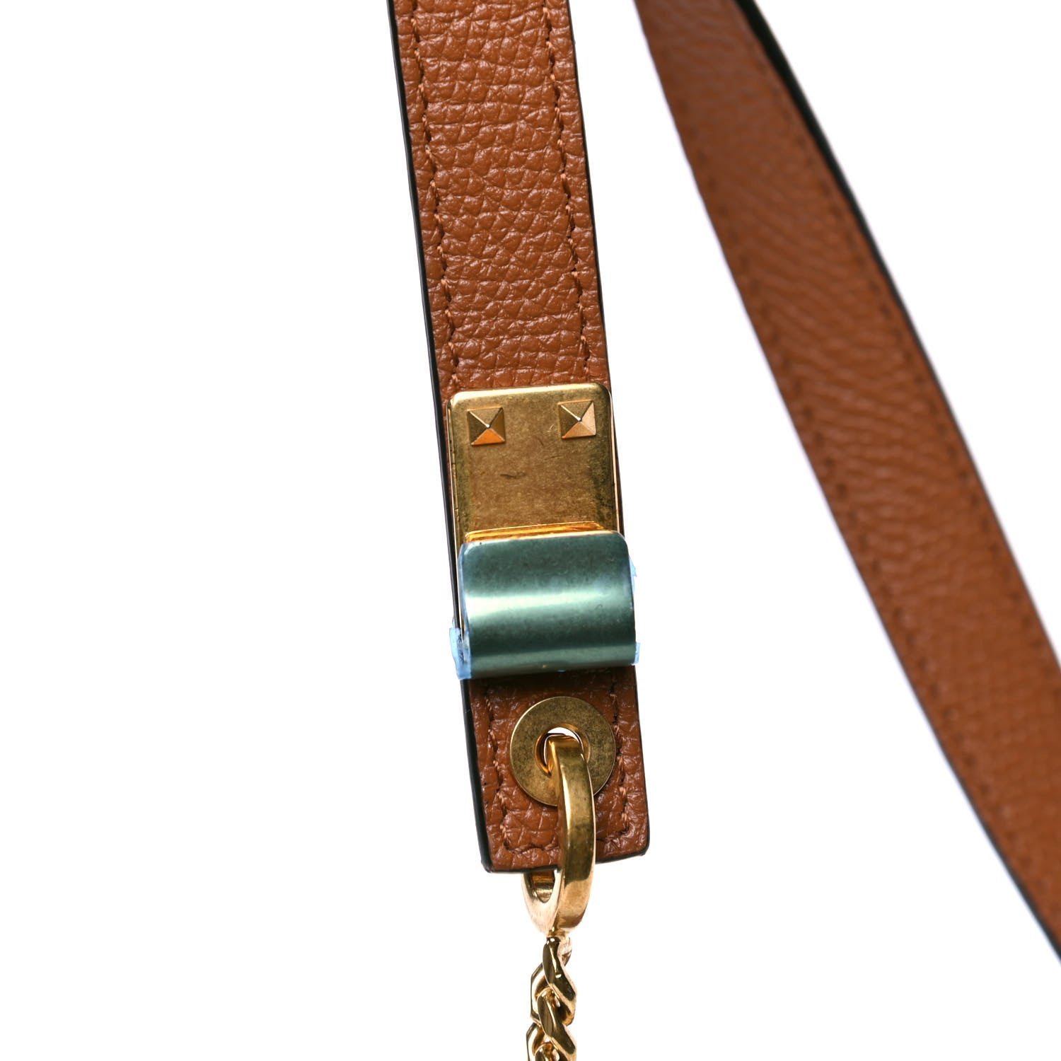 Valentino Garavani Grainy Calfskin VSling Pouch Saddle Brown 5 of 5