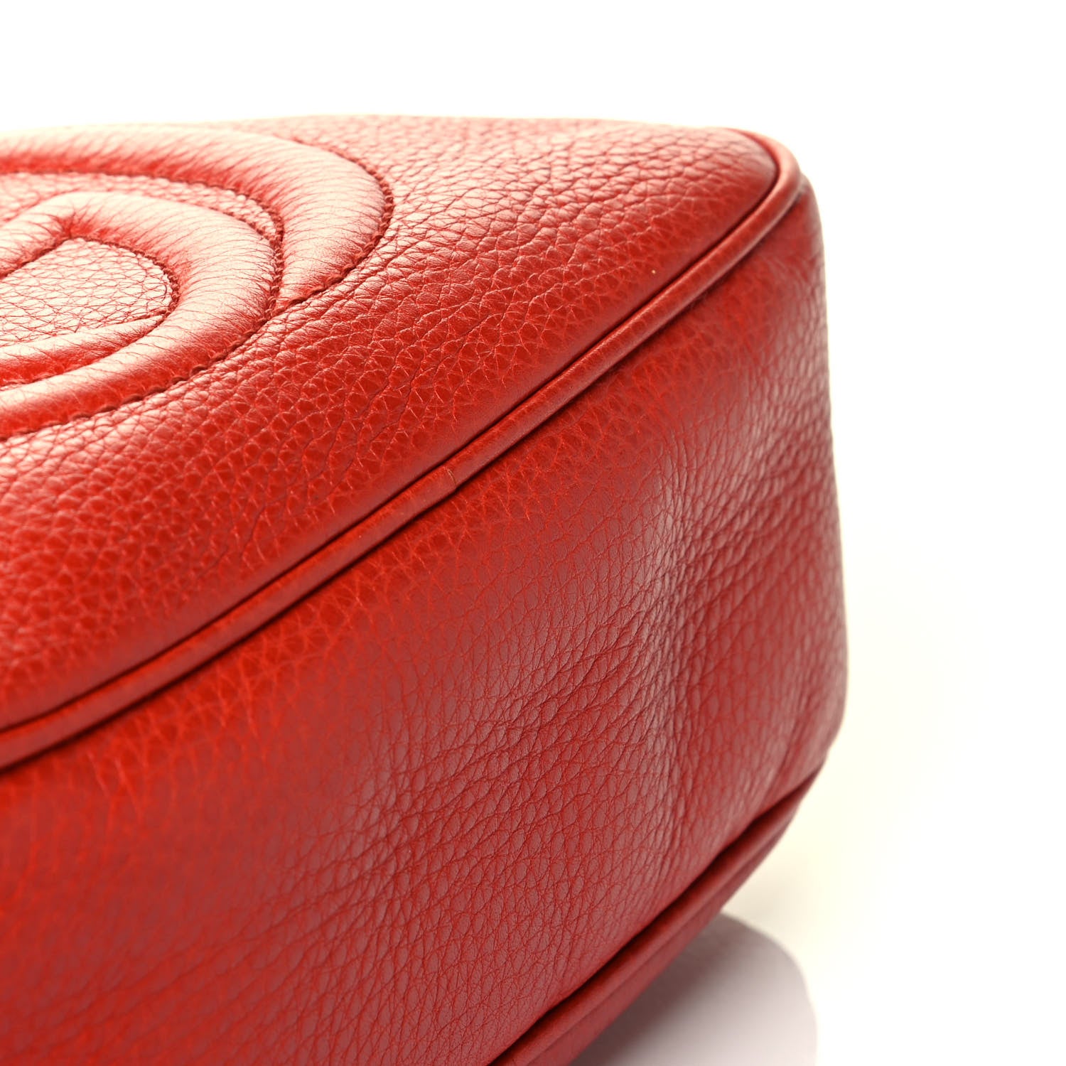 Gucci Pebbled Calfskin Small Soho Disco Bag Vibrant Red 7 of 7