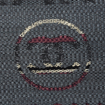 Chanel Striped Canvas Medium Deauville Tote Grey 12 of 12