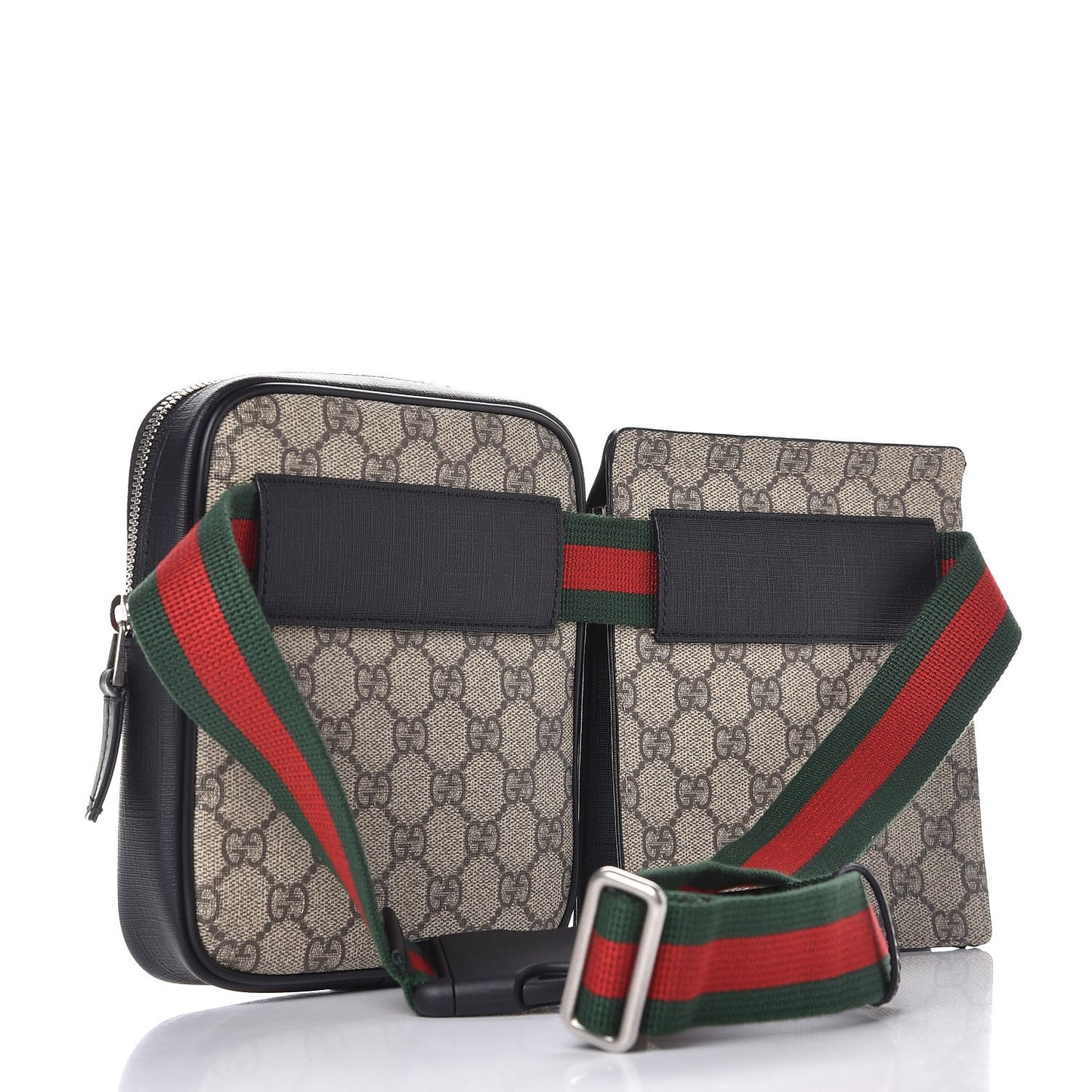 GG Supreme Monogram Web Belt Bag Black