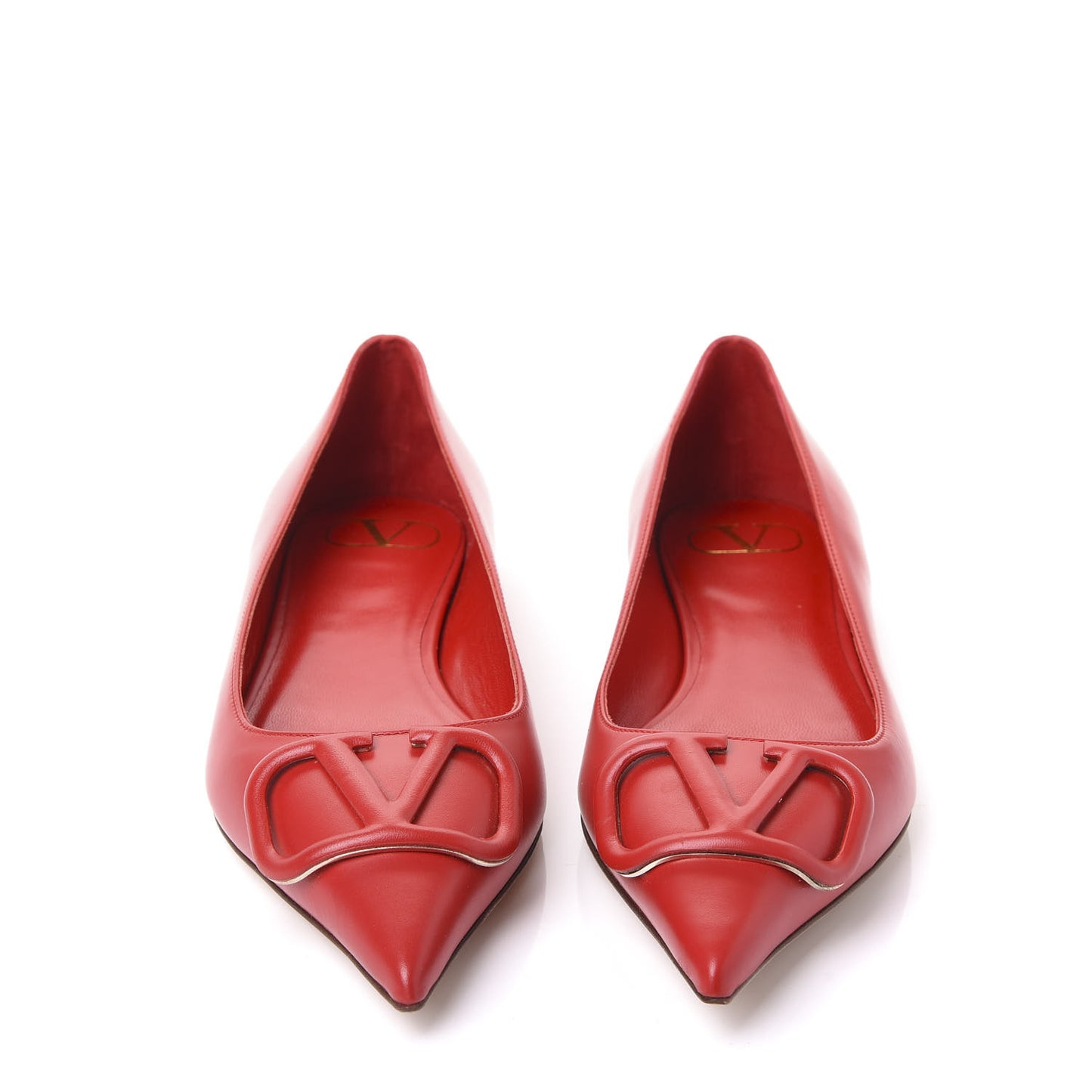 Nappa Vlogo Flats 37.5 Rouge Pur