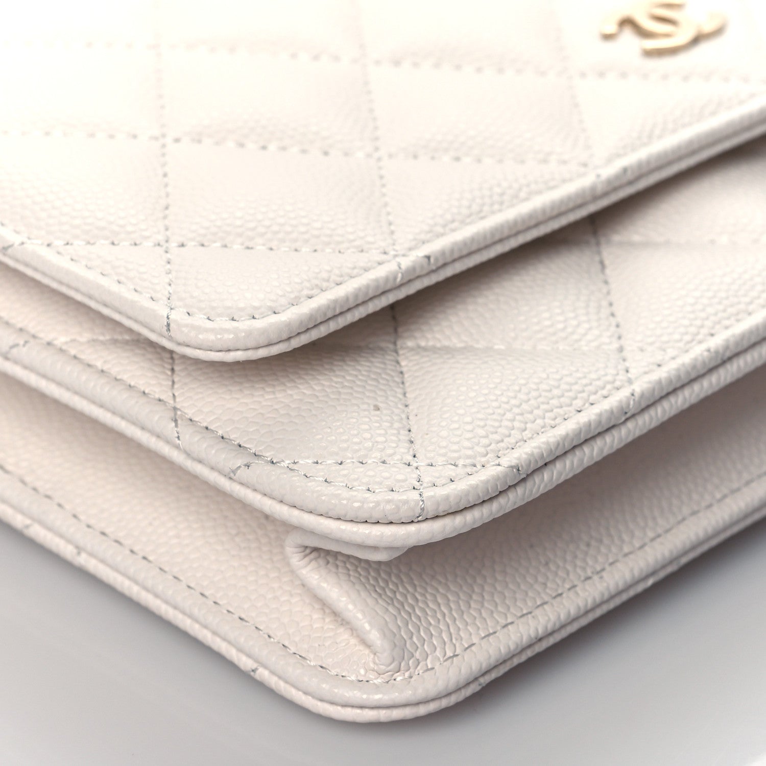 Chanel Caviar Quilted Wallet On Chain WOC White 9 of 11