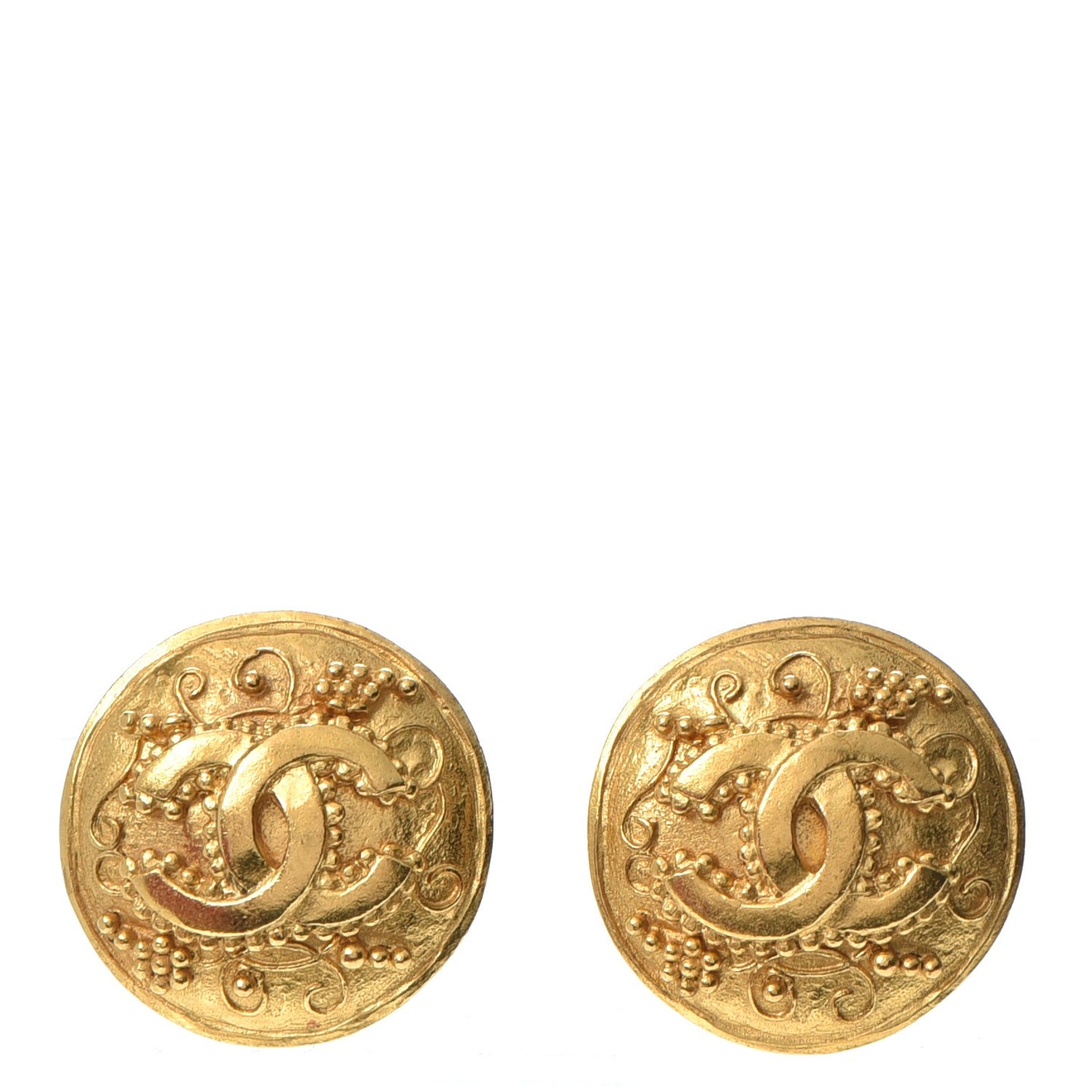 CC Clip On Earrings Gold