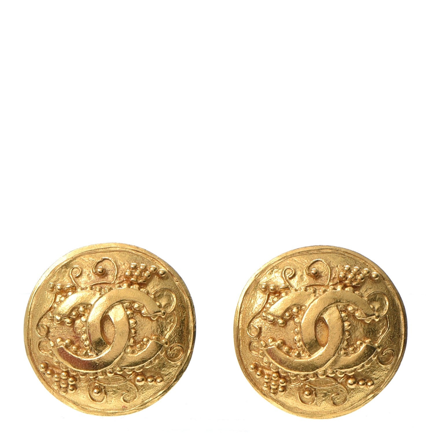 Chanel CC Clip On Earrings Gold 1 of 5