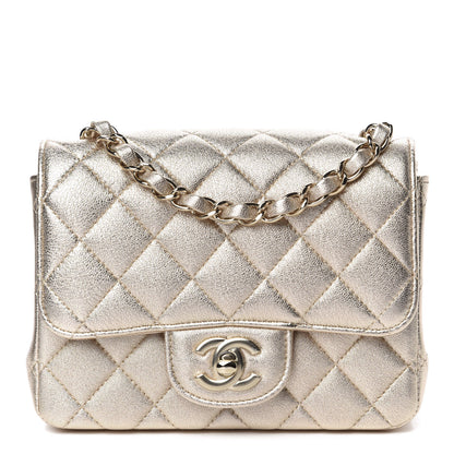 Chanel Metallic Lambskin Quilted Mini Square Flap Gold 1 of 10