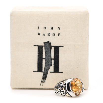 John Hardy Sterling Silver 18K Yellow Gold Citrine Jaisalmer Ring 54 7 7 of 7