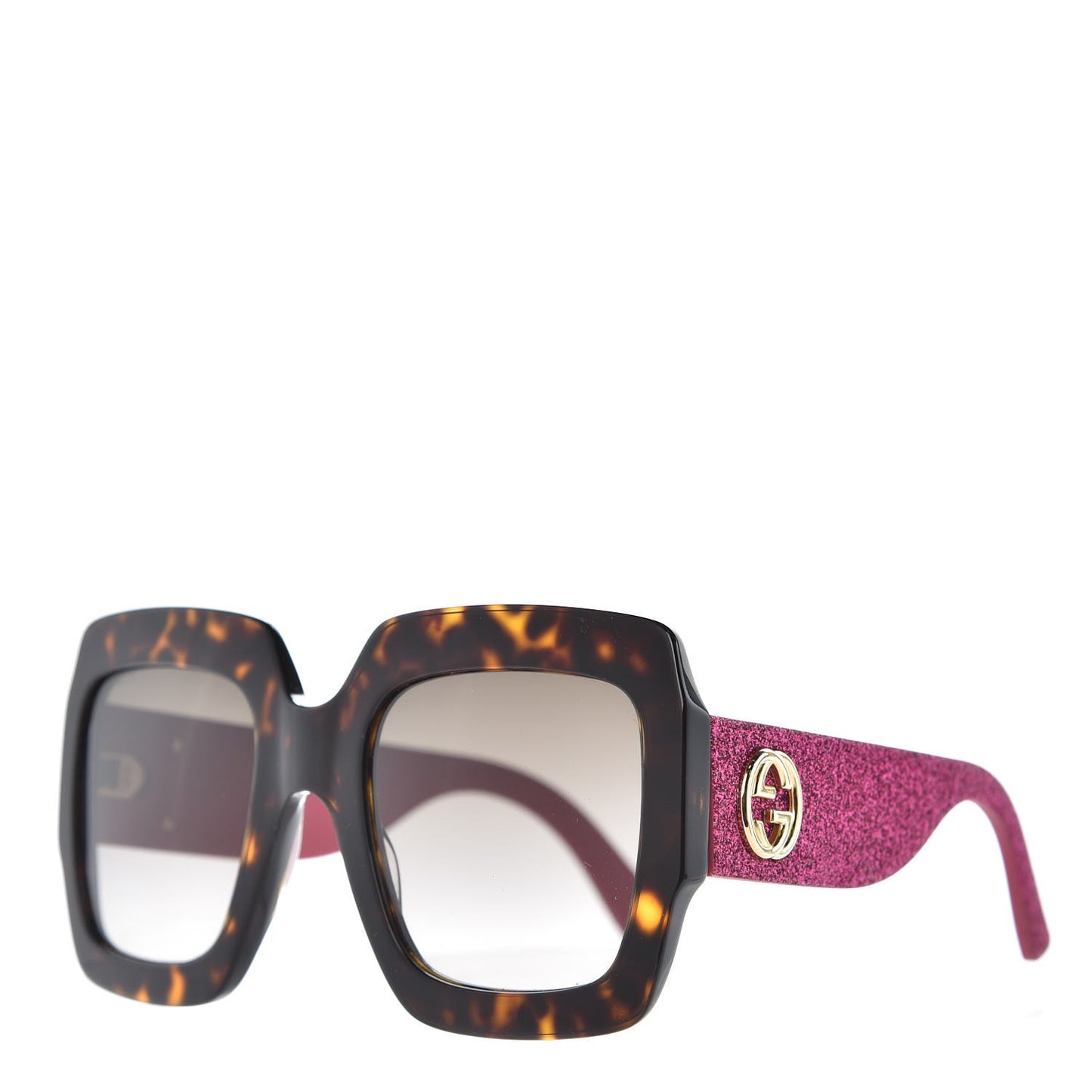 Square Frame GG0102S Sunglasses Glitter Pink Multi