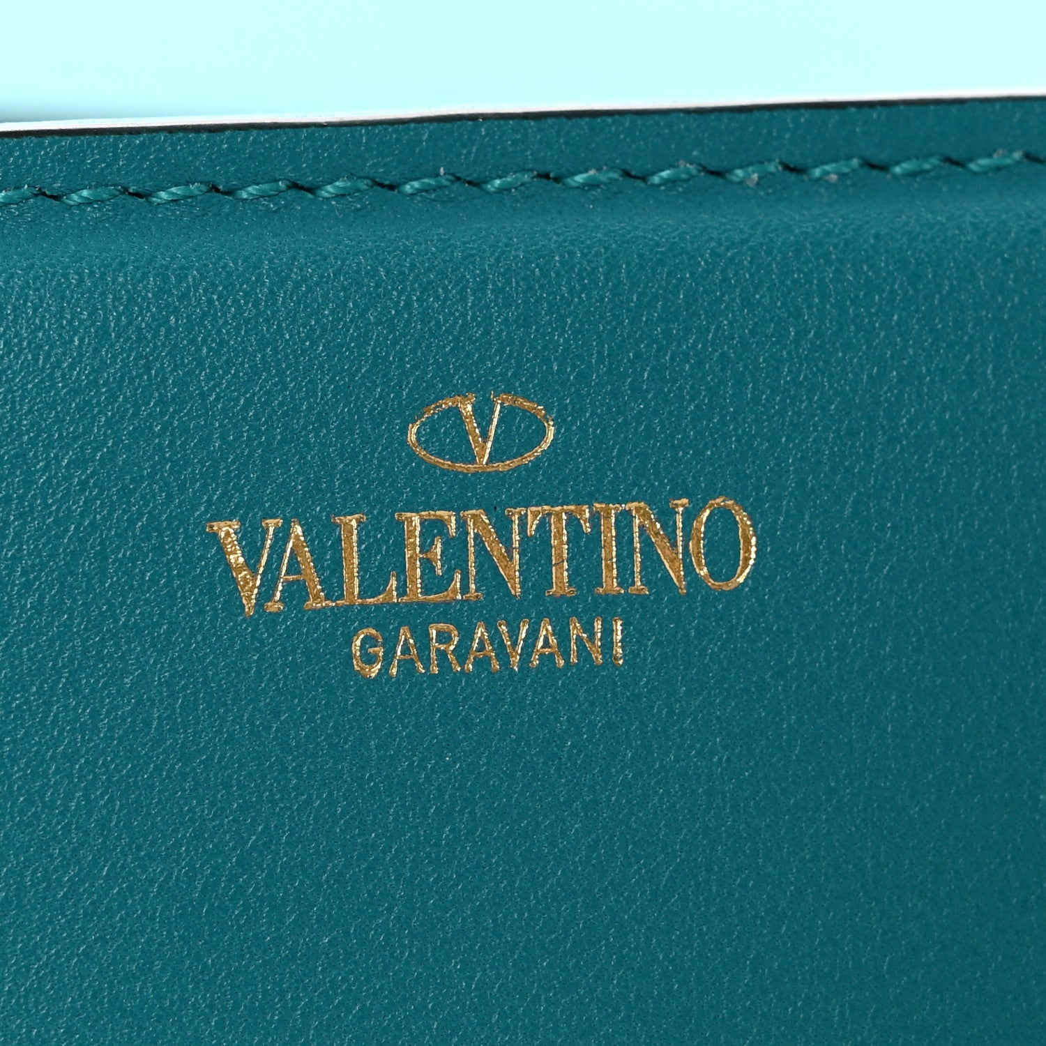 Valentino Garavani Calfskin Vlogo Loco Shoulder Bag Marine Green 6 of 12