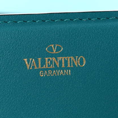 Valentino Garavani Calfskin Vlogo Loco Shoulder Bag Marine Green 6 of 12