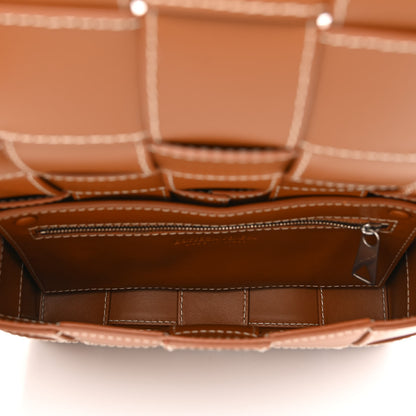 Bottega Veneta Lambskin Maxi Intrecciato Edge Stitch Cassette Crossbody Bag Wood 5 of 10