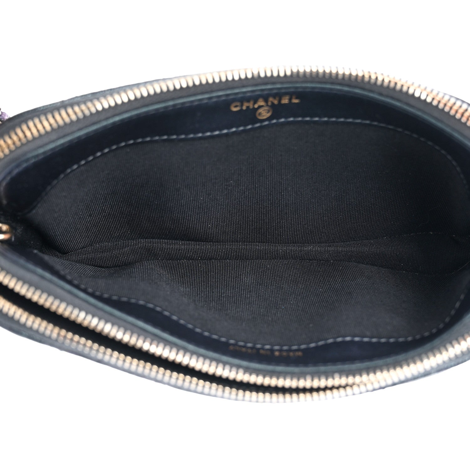 Chanel Iridescent Caviar Quilted Small Clutch With Chain Black 6 of 14