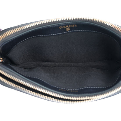 Chanel Iridescent Caviar Quilted Small Clutch With Chain Black 6 of 14