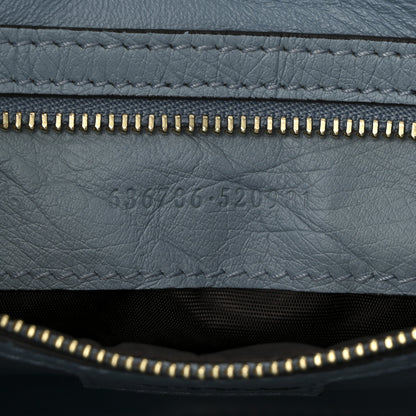 Gucci Snakeskin Ostrich Calfskin Small Jackie 1961 Hobo Blue Multicolor 7 of 11