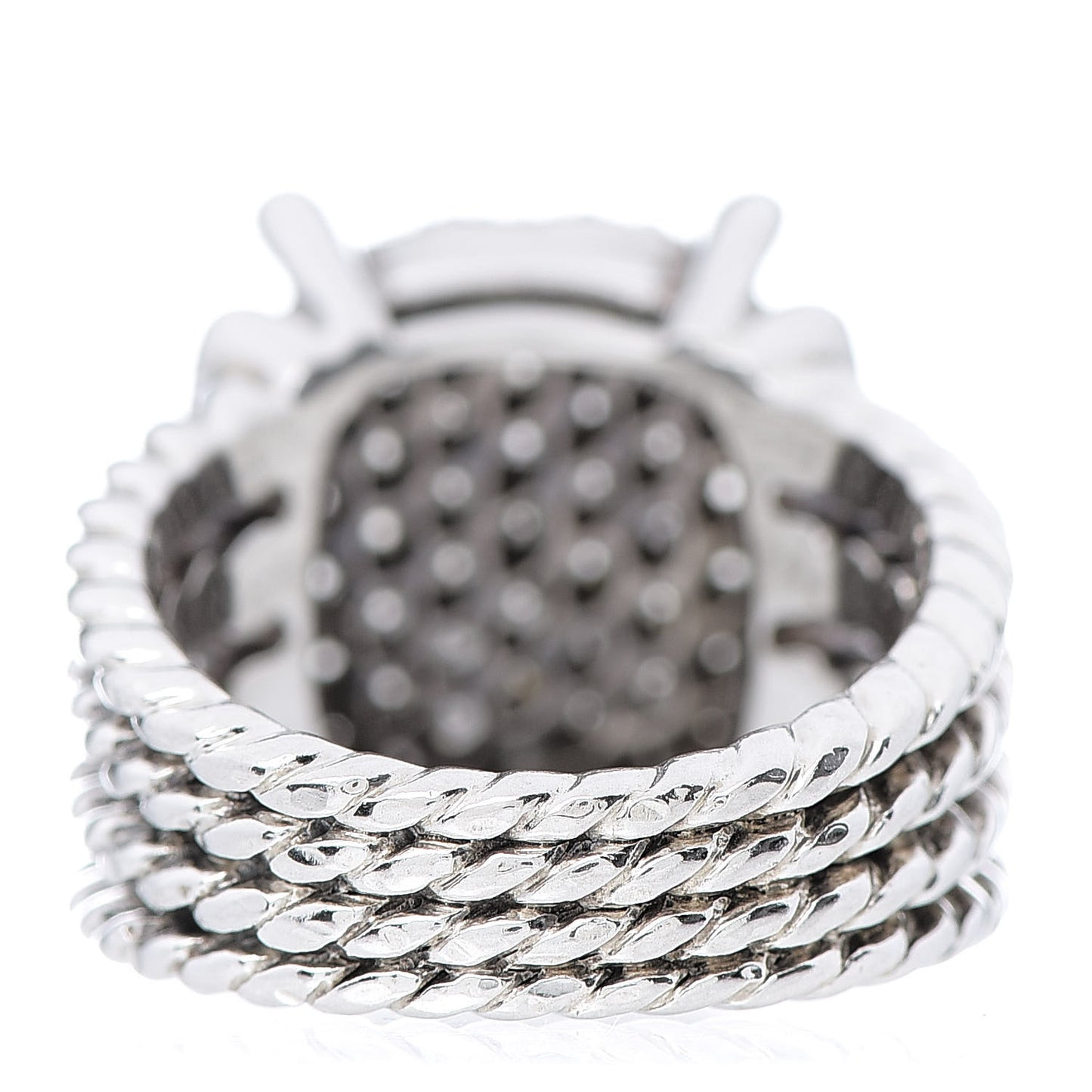 Sterling Silver Diamond 16mm Wheaton Ring 53 6.25