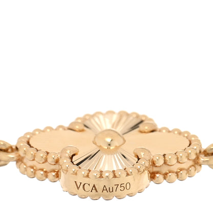 Van Cleef & Arpels 18K Yellow Gold 5 Motifs Guilloche Vintage Alhambra Bracelet 3 of 3
