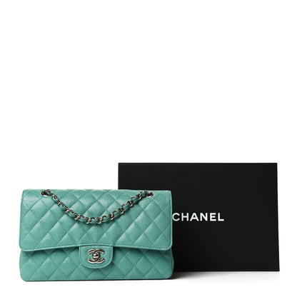 Chanel Iridescent Caviar Quilted Medium Double Flap Green 8 of 8