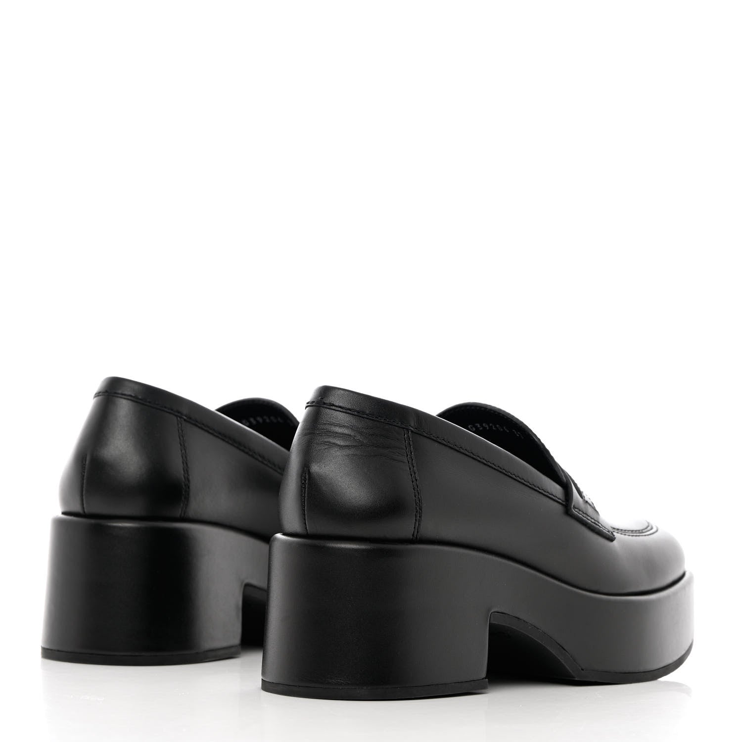 Chanel Calfskin CC Platform Loafers 37 Black 4 of 11