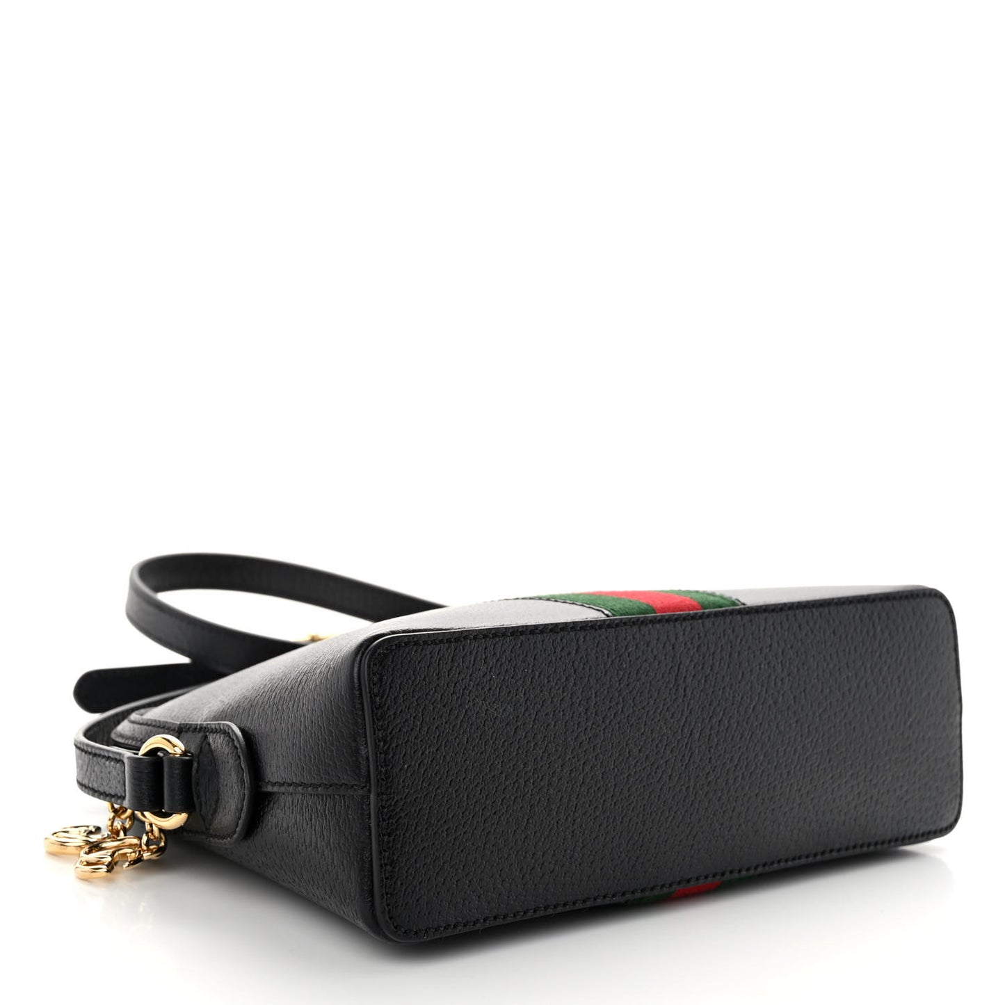 Calfskin GG Web Small Ophidia Dome Shoulder Bag Black
