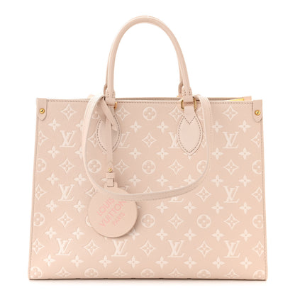 Louis Vuitton Empreinte Monogram Spring In The City Onthego MM Beige Pink Yellow 1 of 9