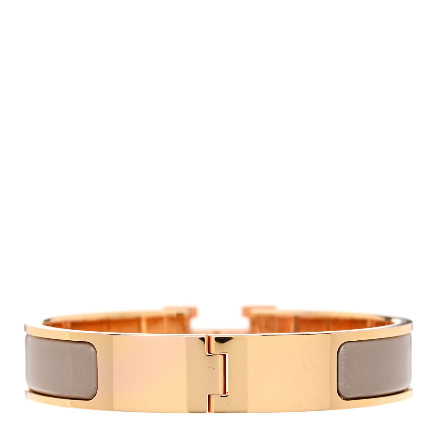 Hermes Enamel Narrow Clic Clac H Bracelet PM Marron Glace 3 of 5