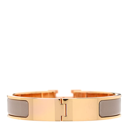 Hermes Enamel Narrow Clic Clac H Bracelet PM Marron Glace 3 of 5