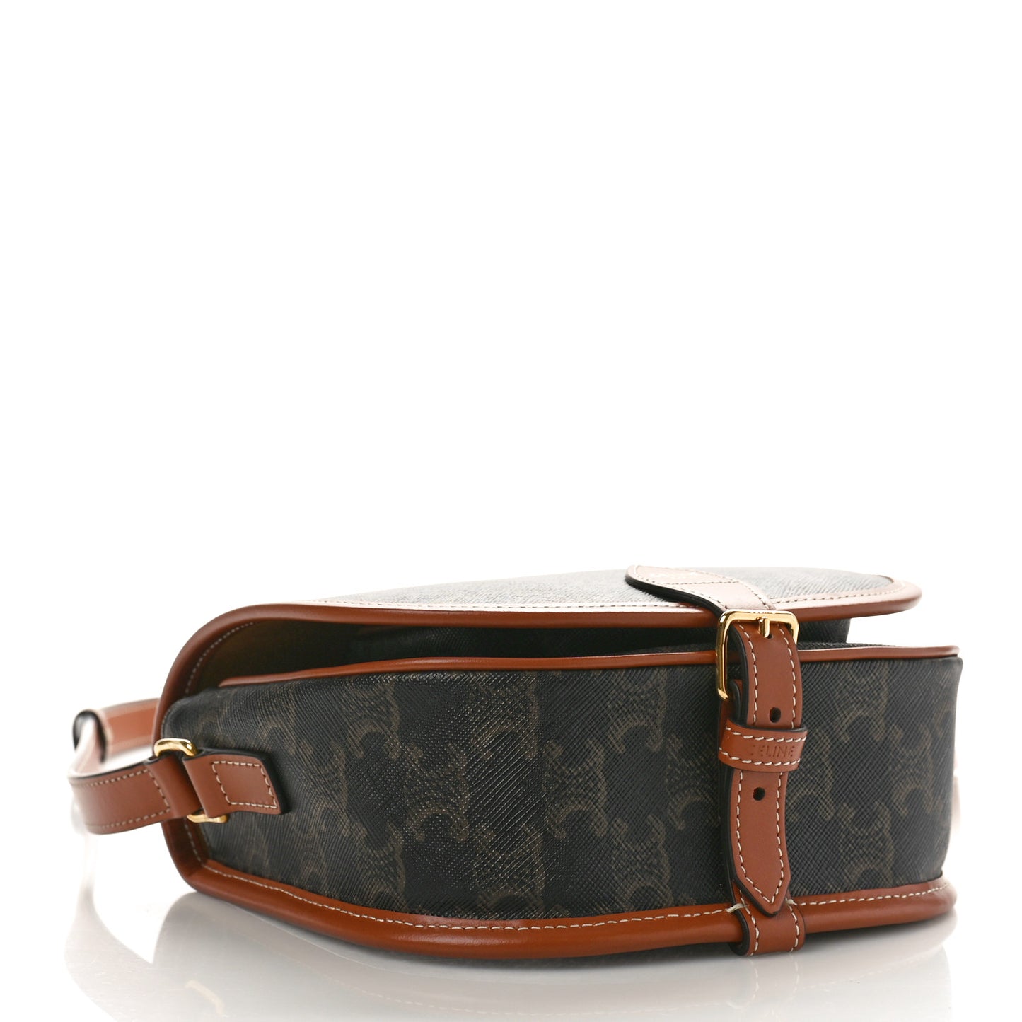 Triomphe Canvas Medium Folco Bag Tan