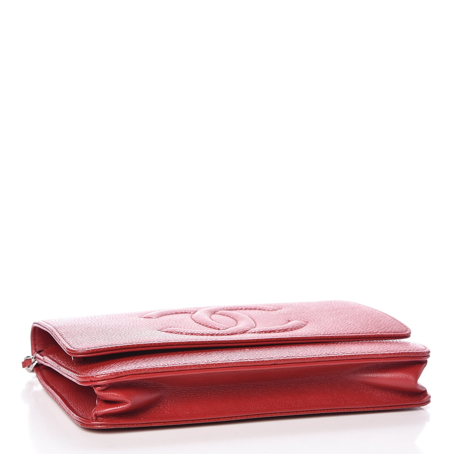Chanel Caviar Timeless CC Wallet On Chain WOC Red 4 of 10