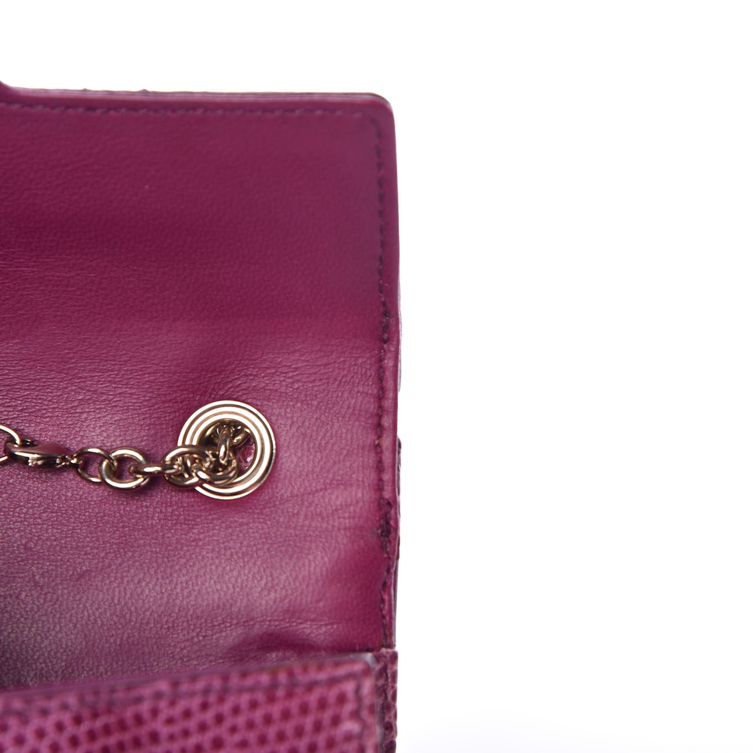 Saint Laurent Lizard Evening Clutch Pink 9 of 11