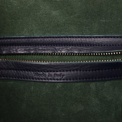 Celine Supple Calfskin Medium Phantom Luggage Navy Blue Green Trim 7 of 11