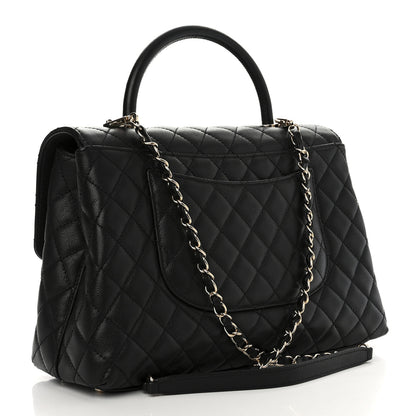 Chanel Caviar Quilted Medium Coco Handle Flap Black 3 of 11