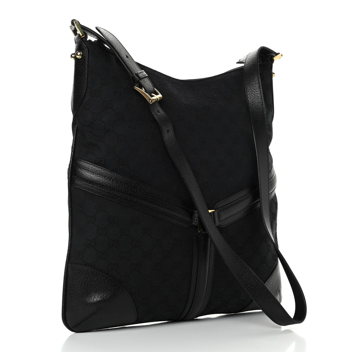 Monogram Interlocking GG Messenger Bag Black