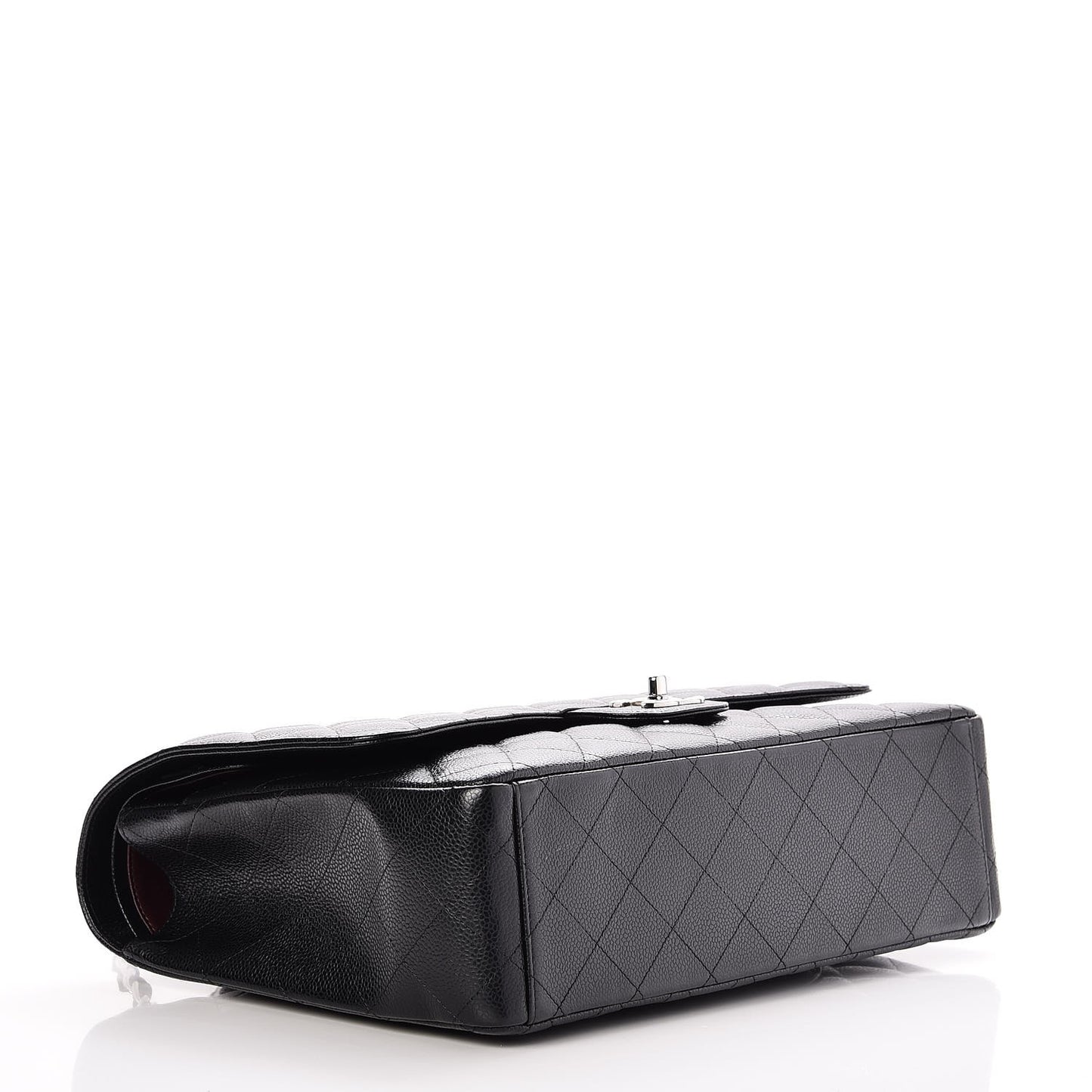 Caviar Quilted Maxi Double Flap Black