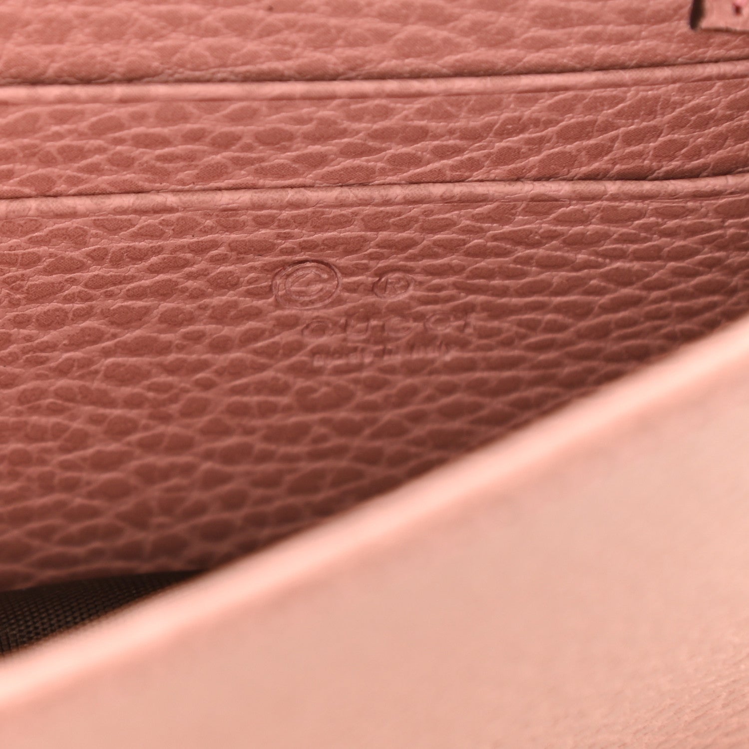 Gucci Dollar Calfskin Interlocking G Chain Wallet Soft Pink 6 of 8