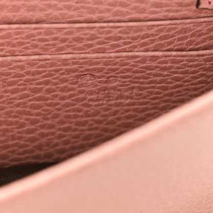 Gucci Dollar Calfskin Interlocking G Chain Wallet Soft Pink 6 of 8